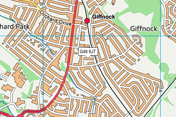 G46 6JT map - OS VectorMap District (Ordnance Survey)