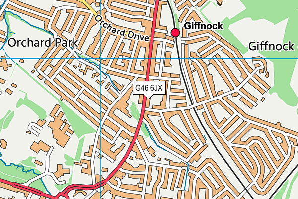 G46 6JX map - OS VectorMap District (Ordnance Survey)