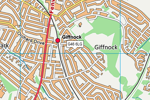G46 6LG map - OS VectorMap District (Ordnance Survey)