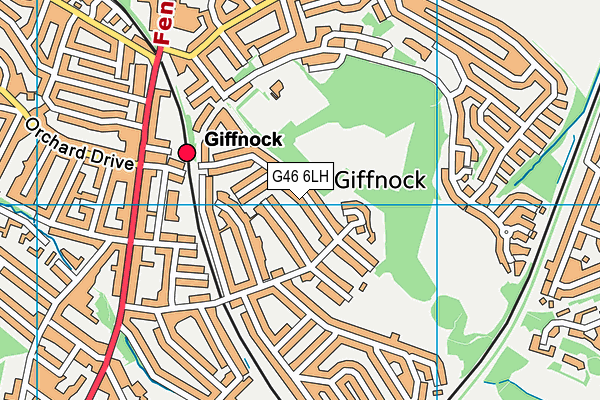 G46 6LH map - OS VectorMap District (Ordnance Survey)