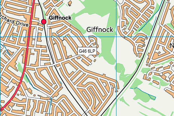 G46 6LP map - OS VectorMap District (Ordnance Survey)