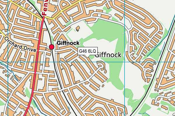 G46 6LQ map - OS VectorMap District (Ordnance Survey)