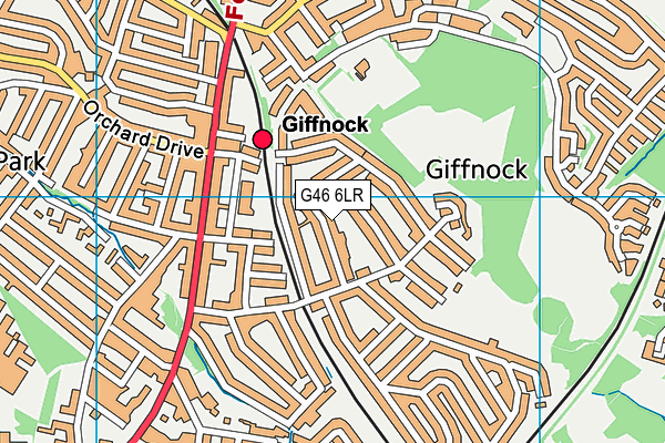 G46 6LR map - OS VectorMap District (Ordnance Survey)