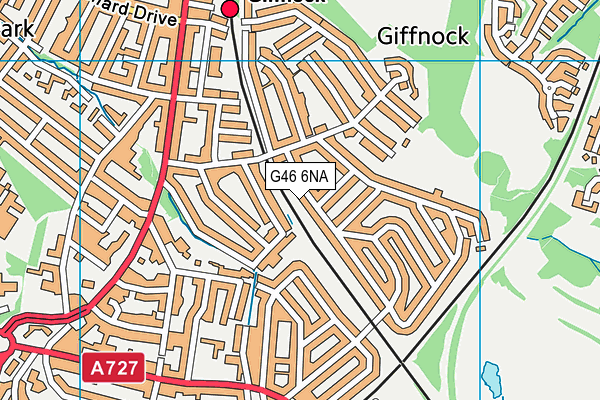 G46 6NA map - OS VectorMap District (Ordnance Survey)
