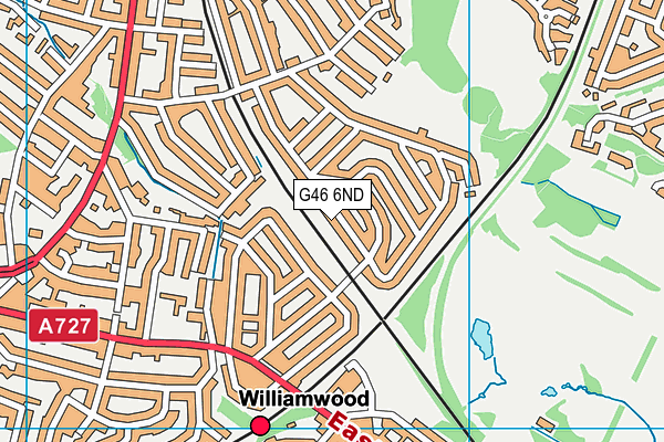 G46 6ND map - OS VectorMap District (Ordnance Survey)