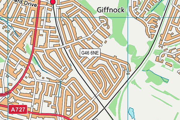 G46 6NE map - OS VectorMap District (Ordnance Survey)
