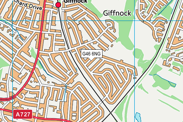 G46 6NG map - OS VectorMap District (Ordnance Survey)