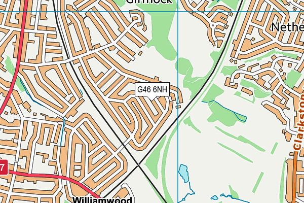 G46 6NH map - OS VectorMap District (Ordnance Survey)