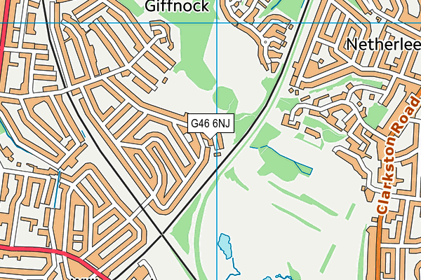G46 6NJ map - OS VectorMap District (Ordnance Survey)
