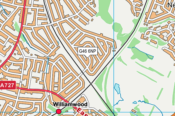 G46 6NP map - OS VectorMap District (Ordnance Survey)