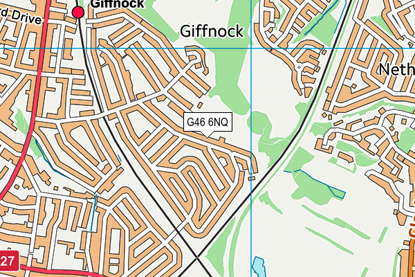 G46 6NQ map - OS VectorMap District (Ordnance Survey)