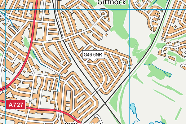 G46 6NR map - OS VectorMap District (Ordnance Survey)