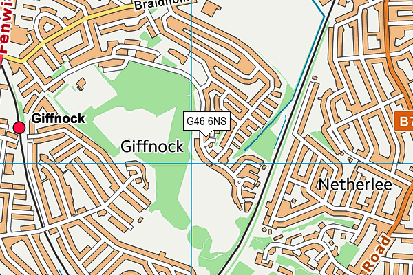 G46 6NS map - OS VectorMap District (Ordnance Survey)
