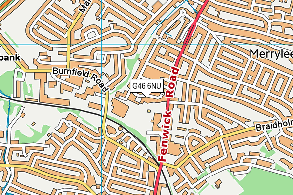 G46 6NU map - OS VectorMap District (Ordnance Survey)