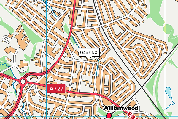 G46 6NX map - OS VectorMap District (Ordnance Survey)