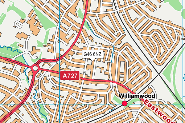 G46 6NZ map - OS VectorMap District (Ordnance Survey)
