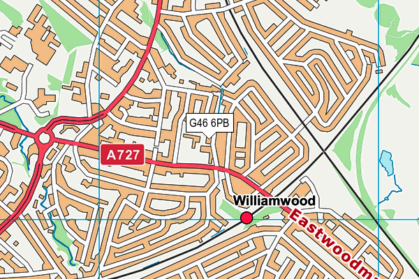 G46 6PB map - OS VectorMap District (Ordnance Survey)