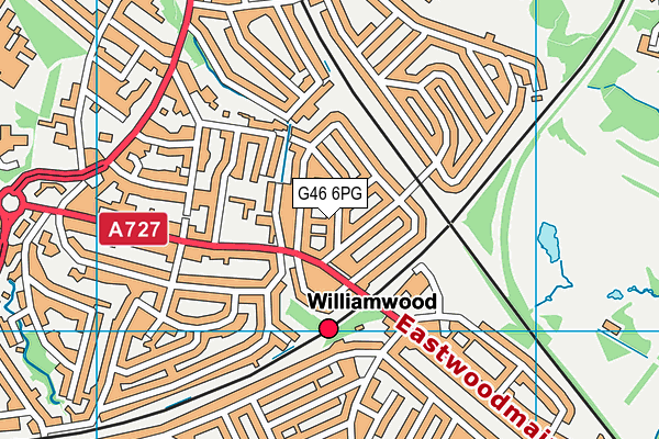 G46 6PG map - OS VectorMap District (Ordnance Survey)