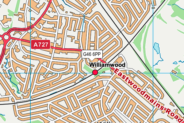 G46 6PP map - OS VectorMap District (Ordnance Survey)