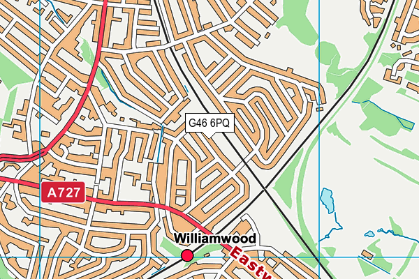 G46 6PQ map - OS VectorMap District (Ordnance Survey)