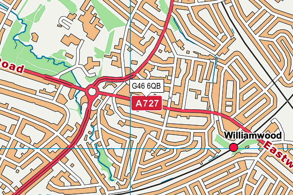 G46 6QB map - OS VectorMap District (Ordnance Survey)