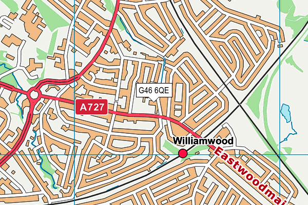 G46 6QE map - OS VectorMap District (Ordnance Survey)