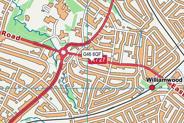 G46 6QF map - OS VectorMap District (Ordnance Survey)