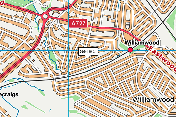 G46 6QJ map - OS VectorMap District (Ordnance Survey)