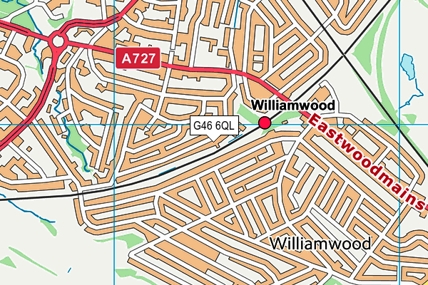 G46 6QL map - OS VectorMap District (Ordnance Survey)