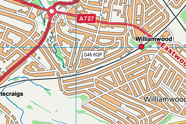 G46 6QP map - OS VectorMap District (Ordnance Survey)