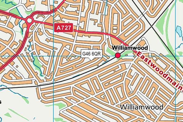 G46 6QR map - OS VectorMap District (Ordnance Survey)