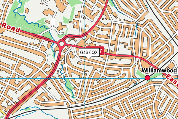 G46 6QX map - OS VectorMap District (Ordnance Survey)