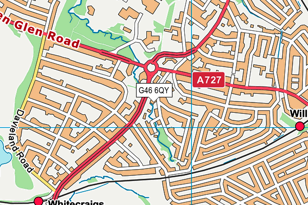 G46 6QY map - OS VectorMap District (Ordnance Survey)