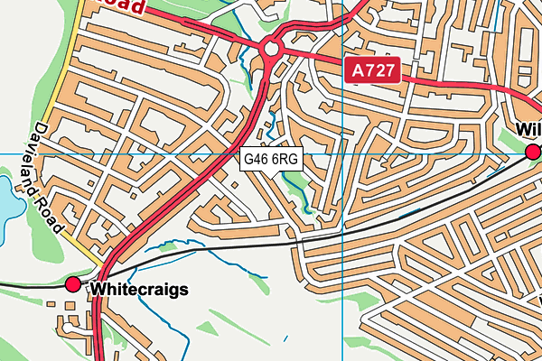 G46 6RG map - OS VectorMap District (Ordnance Survey)
