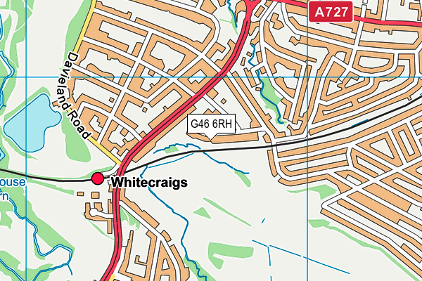 G46 6RH map - OS VectorMap District (Ordnance Survey)