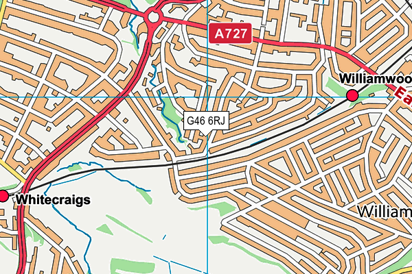 G46 6RJ map - OS VectorMap District (Ordnance Survey)