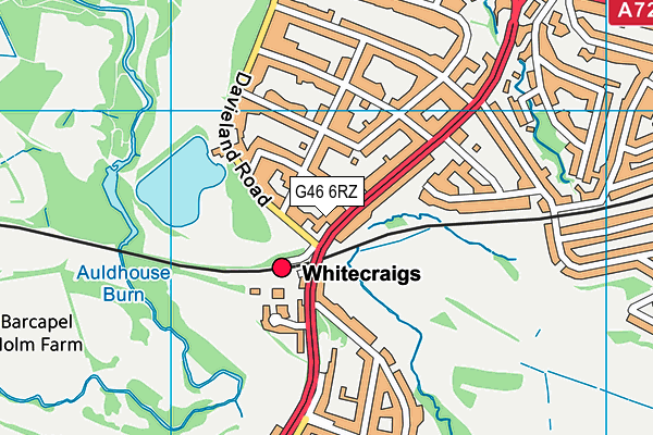 G46 6RZ map - OS VectorMap District (Ordnance Survey)