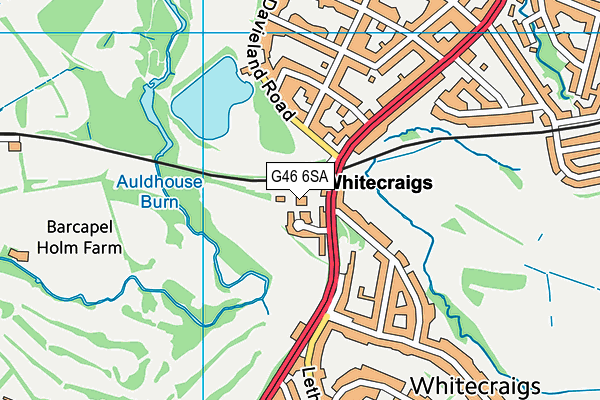 G46 6SA map - OS VectorMap District (Ordnance Survey)