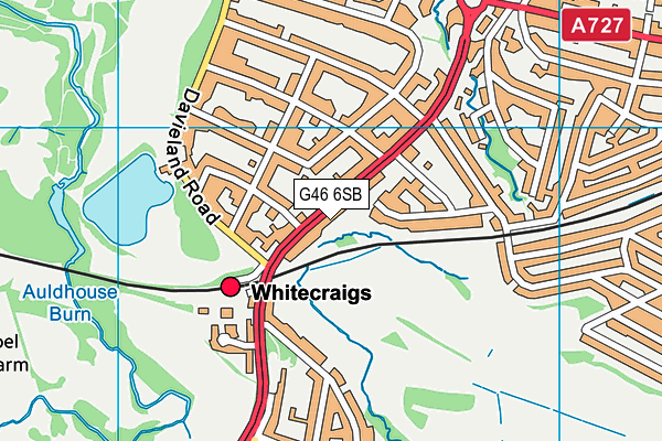 G46 6SB map - OS VectorMap District (Ordnance Survey)