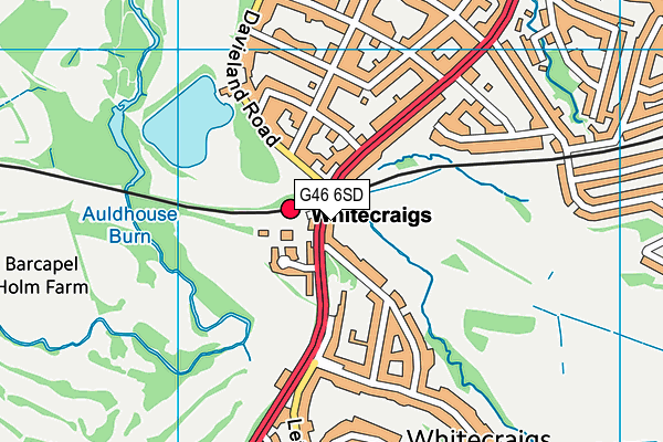 G46 6SD map - OS VectorMap District (Ordnance Survey)