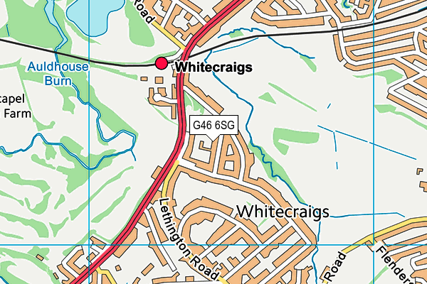 G46 6SG map - OS VectorMap District (Ordnance Survey)