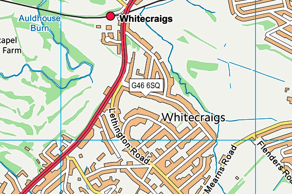 G46 6SQ map - OS VectorMap District (Ordnance Survey)