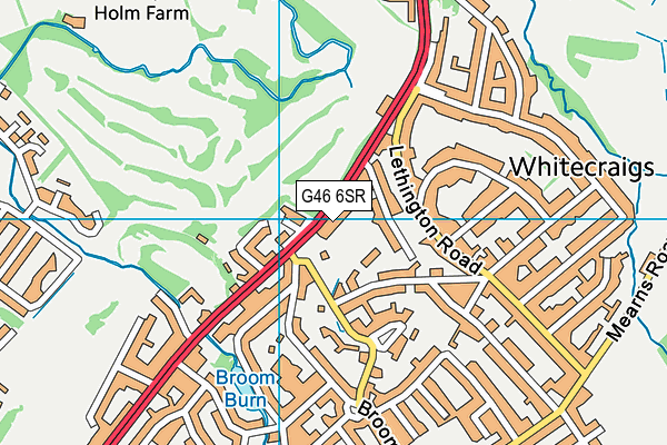 G46 6SR map - OS VectorMap District (Ordnance Survey)