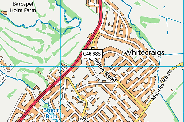 G46 6SS map - OS VectorMap District (Ordnance Survey)