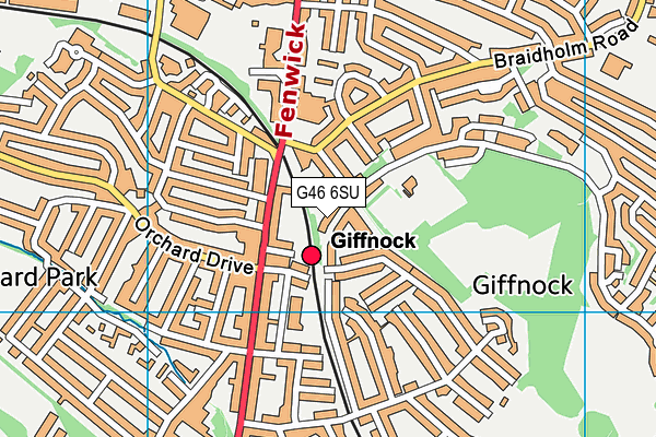 G46 6SU map - OS VectorMap District (Ordnance Survey)