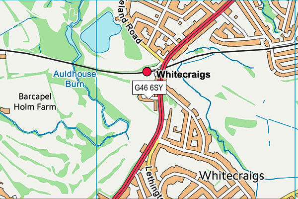 G46 6SY map - OS VectorMap District (Ordnance Survey)