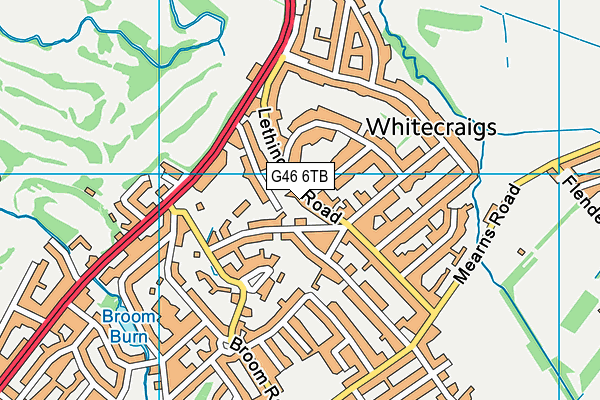 G46 6TB map - OS VectorMap District (Ordnance Survey)