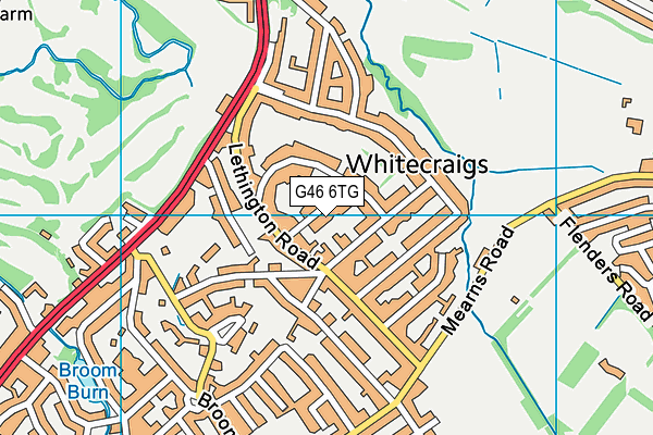 G46 6TG map - OS VectorMap District (Ordnance Survey)