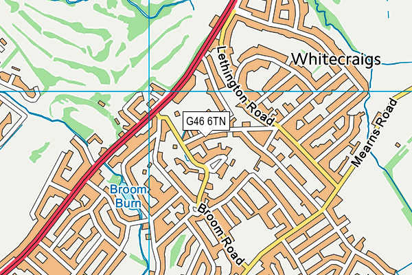 G46 6TN map - OS VectorMap District (Ordnance Survey)