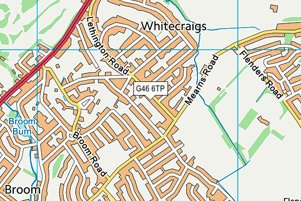 G46 6TP map - OS VectorMap District (Ordnance Survey)